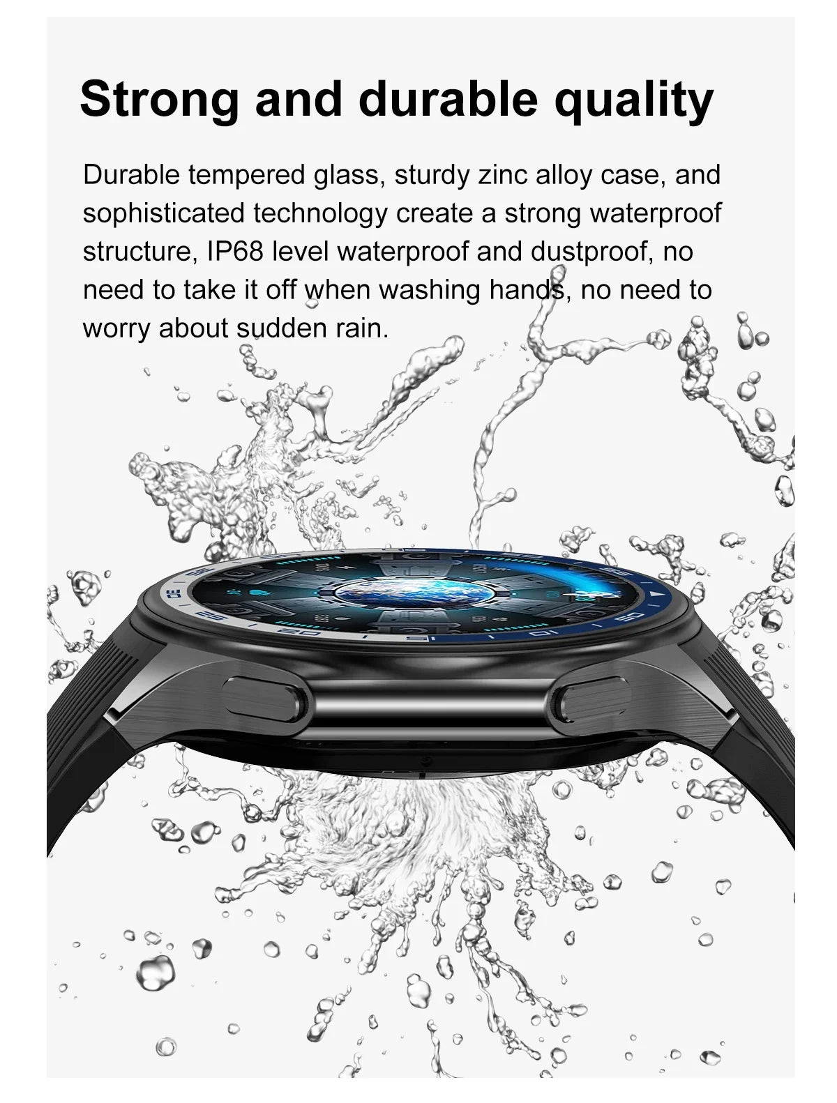 2024 New 3D Dial Smart Watch 4GB Memory Music Video Bluetooth Call Watch Men IP68 Waterproof AMOLED Smartwatch For TWS Earphones