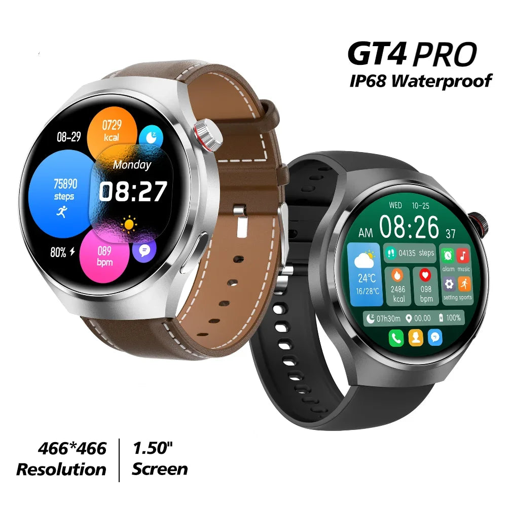 2024 for Huawei GT4 PRO+ Watch 4 PRO NFC Smart Watch Men 460*460 3D Screen IP68 Waterproof GPS Trajectory Heart Rate Smartwatch