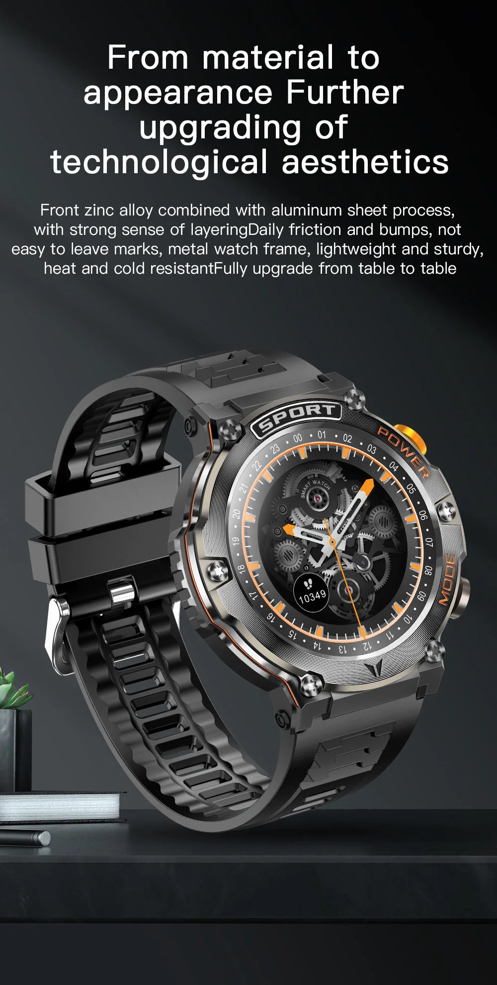 2024 New Outdoor Smartwatch Men Sport Waterproof Watches 1.43'' Amoled Blood Pressure Compass Smart Watch for Android Xiaomi Ios