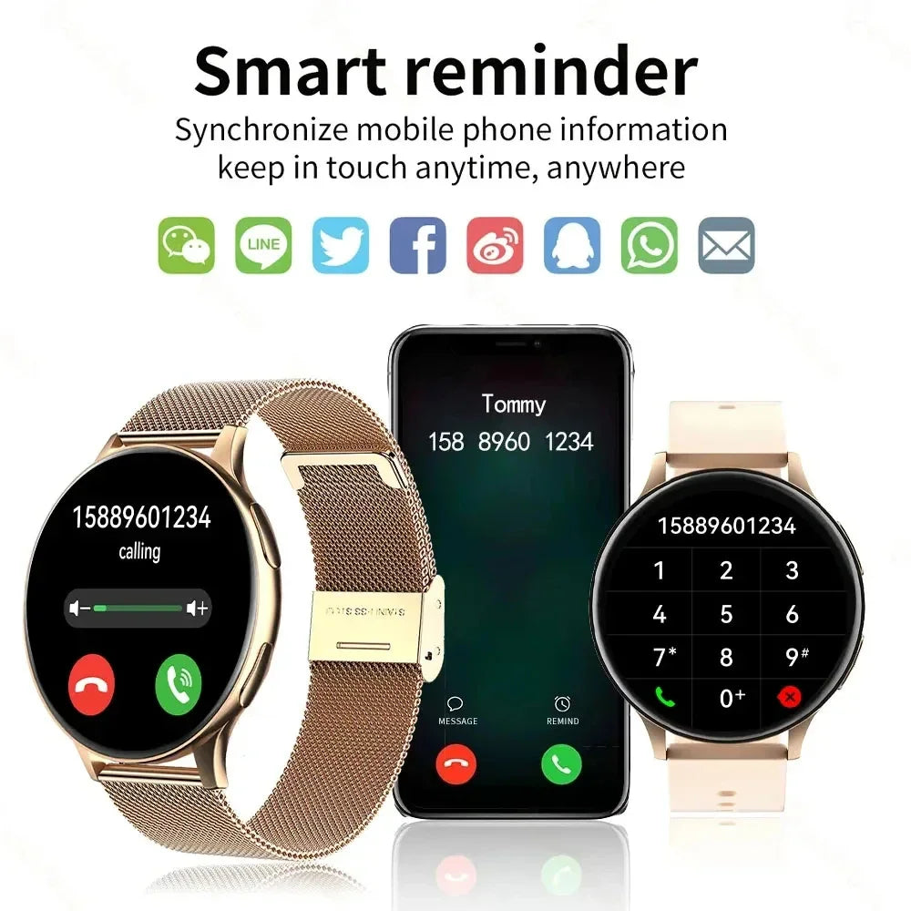 Smart Watch Round Bluetooth Call Men Women Fitness Tracker Bracelet Custom Watch Face Watches For Android IOS  Smartwatch 2024