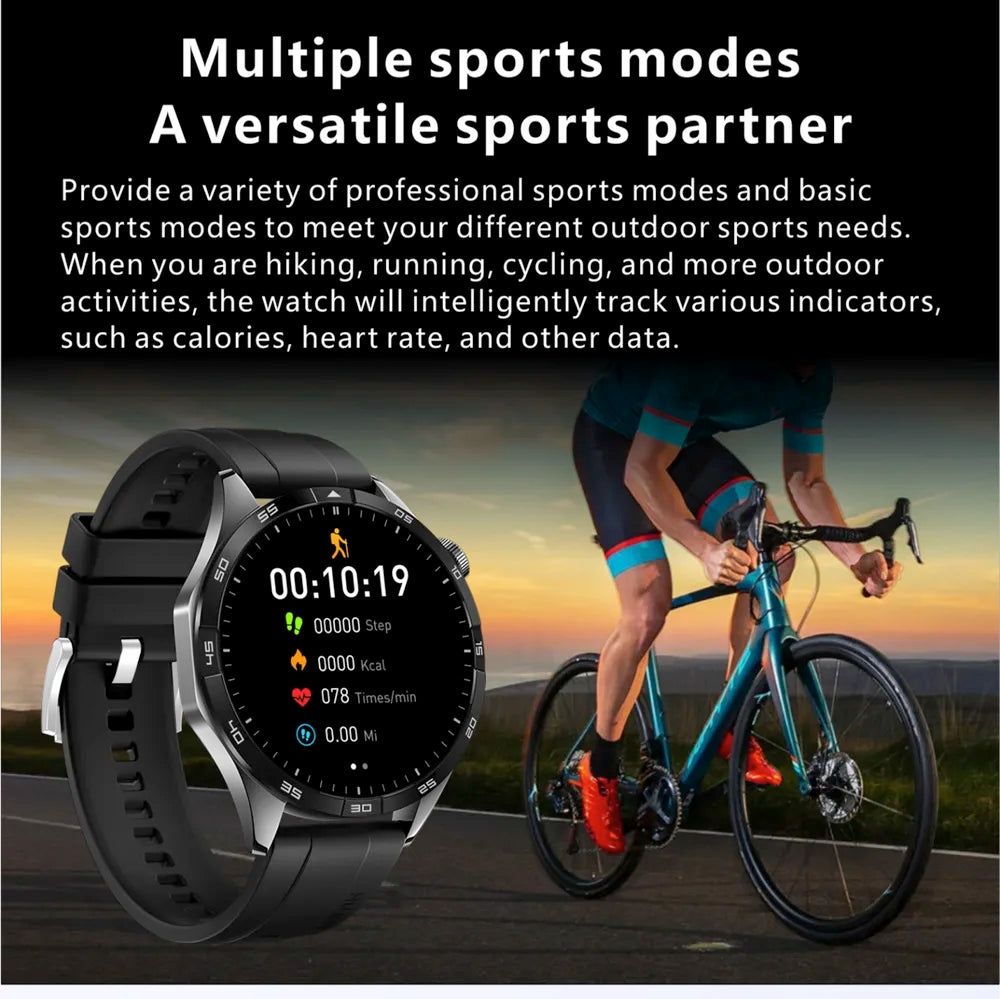 2024 New Blue Tooth Call Smart Watches Men 1.62'' HD Screen Compass Smartwatch NFC AI Voice Sports Fitness Waterproof Music