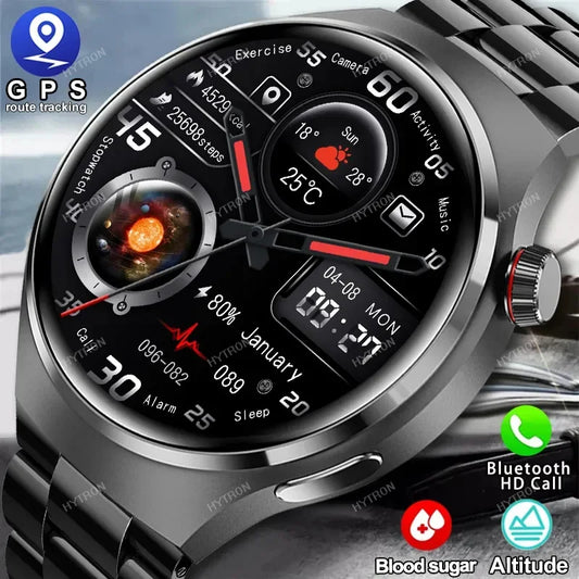 2024 NEW For Huawei Watch GT4 Pro Blood Sugar AMOLED Smart Watch Men 360*360 HD Screen BT Call NFC IP68 Waterproof Smartwatch