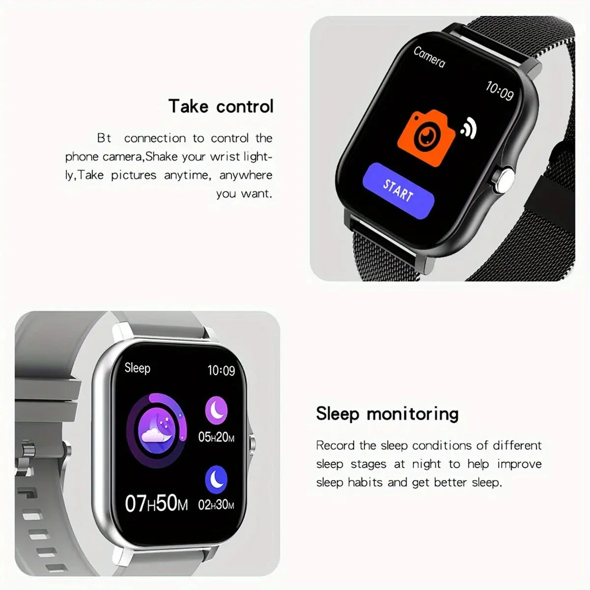 2024 New Bluetooth Answer Call Smart Watch Men 1.69" Full Touch Dial Call Fitness Tracker IP67 Waterproof Smartwatch Man Women