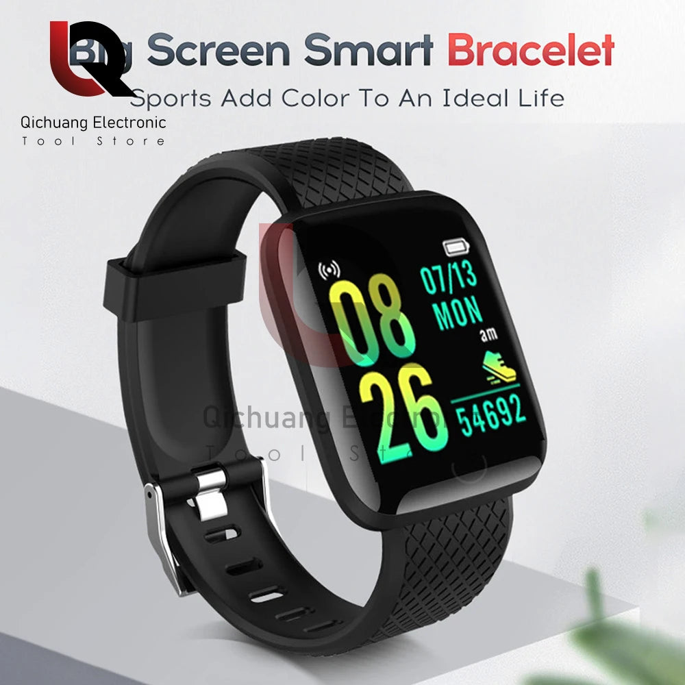 116plus Waterproof Smart Watch Smart Bracelet Step Counting Multi Sport Mode Message Reminder Heart Rate Monitor Blood Pressure