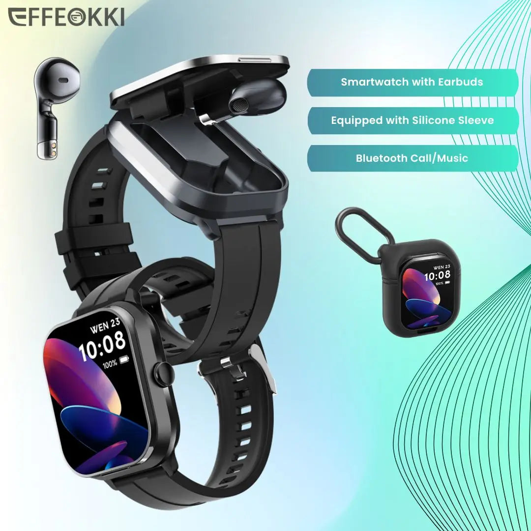 2024 2-In-1 Smartwatch Built In Earphones Man 2 Inch NFC Make/Answer Call Multi Sport Exercise Tracker For Iphone Android