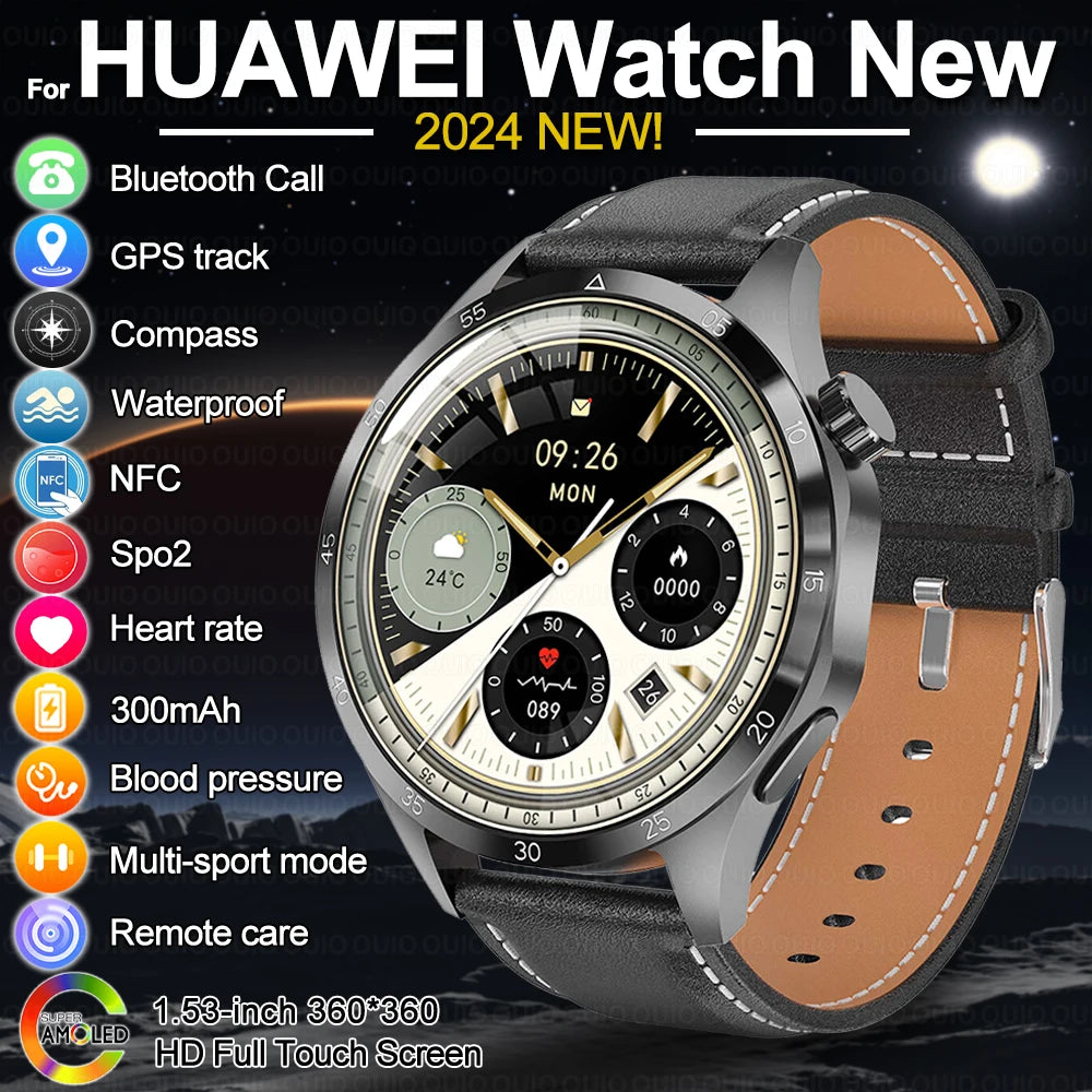 2024 New Original For  WATCH 4 Pro Smartwatch Men GPS tracking AMOLED 466*466 HD screen Bluetooth Call smartwatch For Android