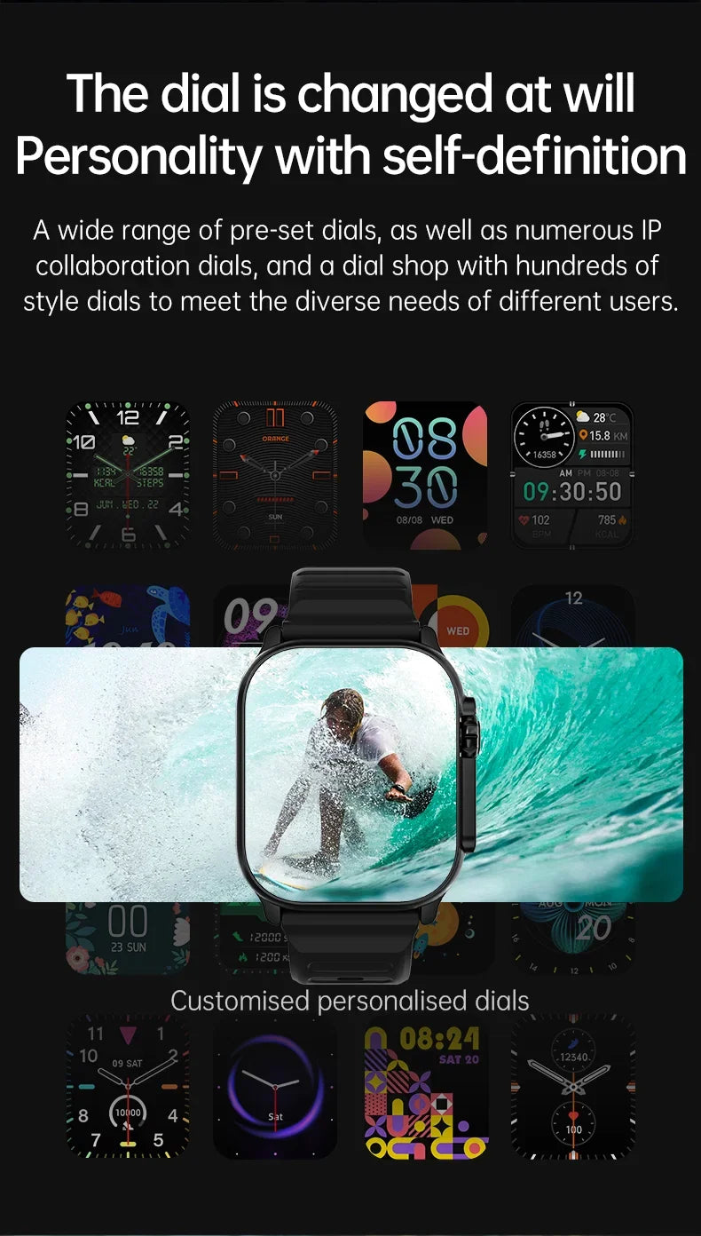 2024 Watch Ultra 2 Smart Watch Men 49mm Series 8 2.3"AMOLED Screen NFC Compass Waterproof For Apple Watch IWO Ultra 8 Smartwatch