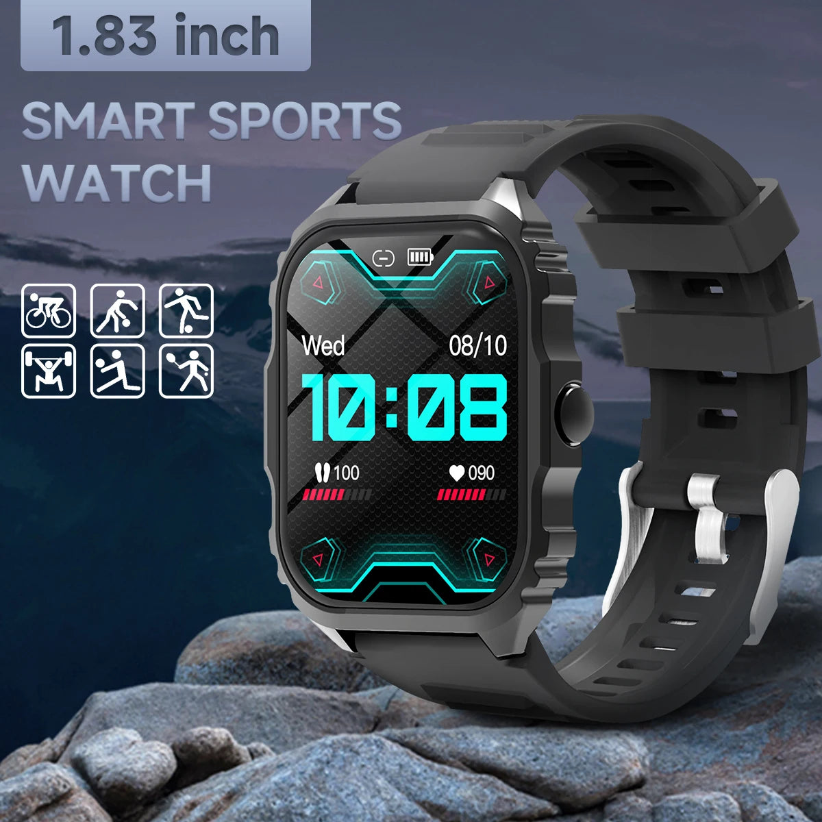 2024 SmartWatch Android Phone 1.83" Color Screen Full Touch Custom Dial Smart Watch Women Bluetooth Call Smart Watch Men NEW