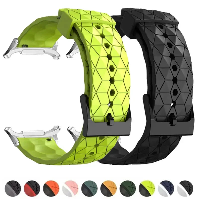 Sports Silicone Strap for Samsung Galaxy Watch 7 Ultra 47mm Soccer Print Watchband Bracelet for Galaxy Watch 7 Ultra Wristband