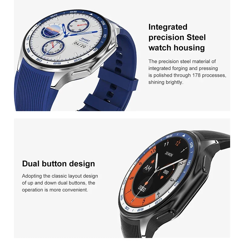 For OPPO Watch 2024 New 4GB RAM Memory Smart Watch Men 1.43inch Local Heart Rate Bluetooth Call AMOLED 466*466 HD SmartWatch Man