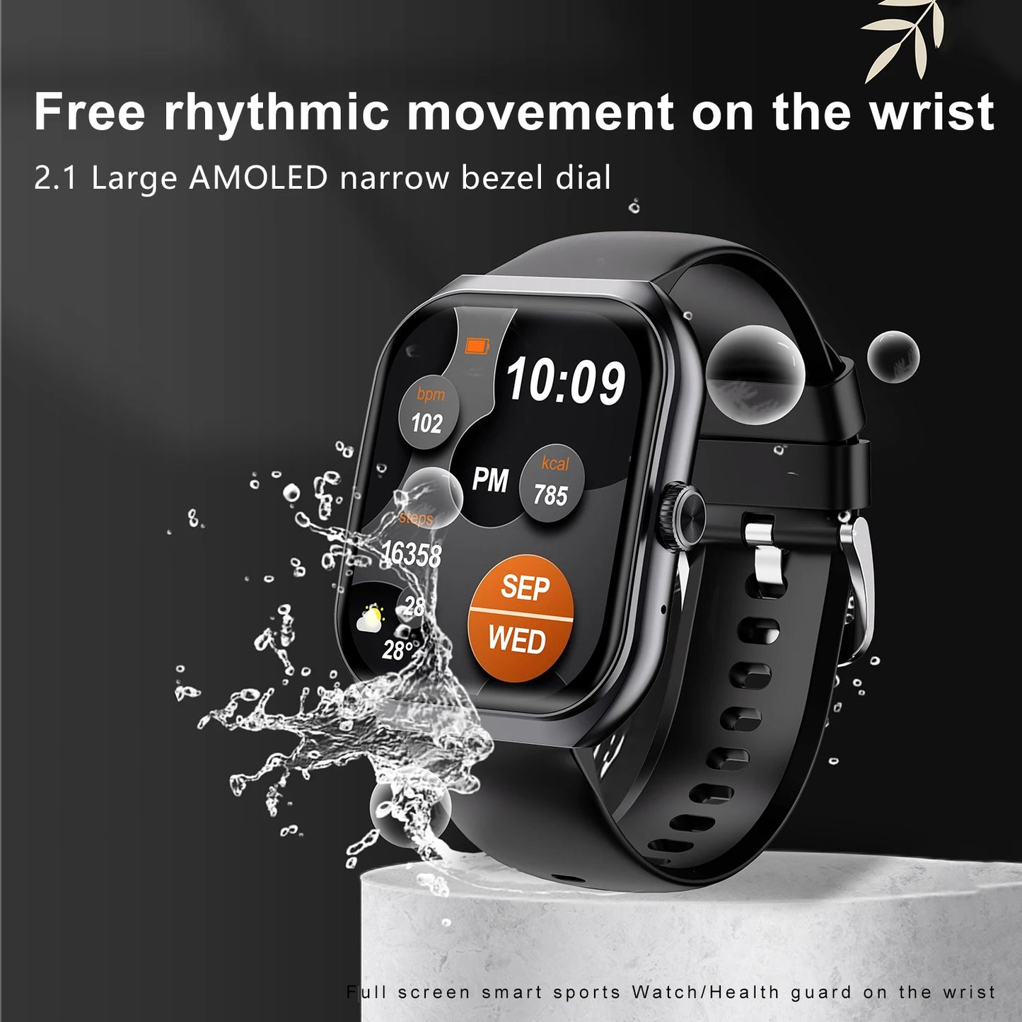 2024 New Smart Watch Men HD Bluetooth Call 2.1 Inch AMOLED Screen GPS Sport Tracker Blood Pressure NFC Original Smartwatch Women