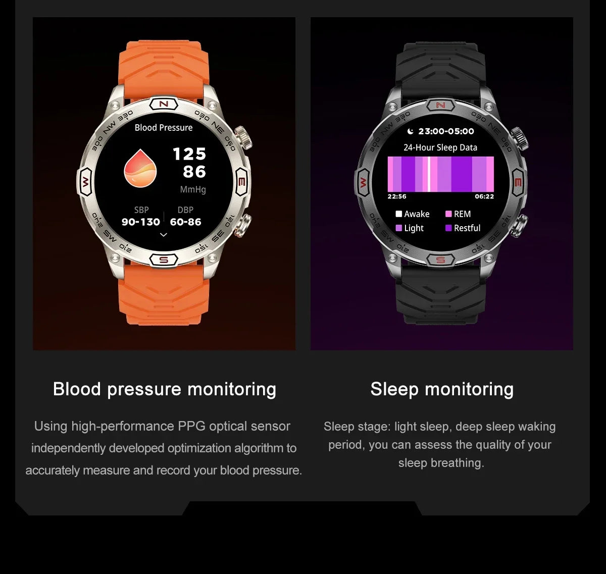 For Android Xiaomi Android Men Outdoor Smartwatch Bluetooth Call Sport Tracker Blood Pressure IP68 Waterproof Smart Watches 2024