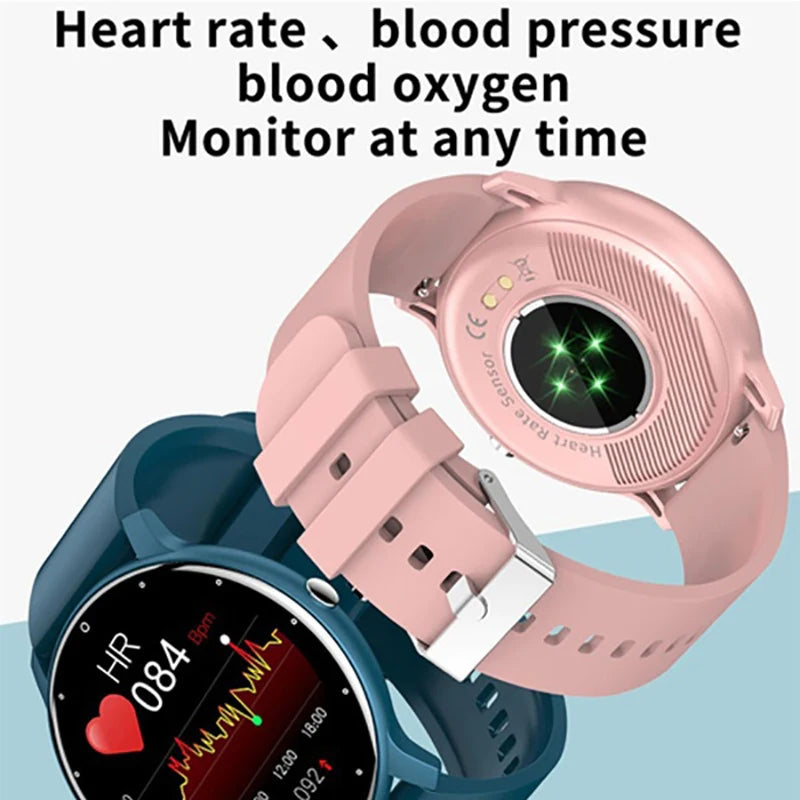 2024 Round Smart Watch Women Men Lady Sport Fitness Smartwatch Sleep Heart Rate Monitor IP67 Waterproof Watches For IOS Android