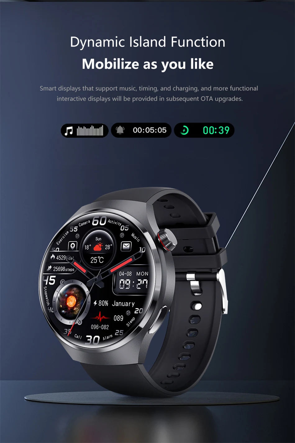 For HUAWEI Watch 4 Pro GPS NFC Smart Watch Men 1.53" AMOLED Screen Heart rate Bluetooth Call IP68 Waterproof Man Smartwatch 2024