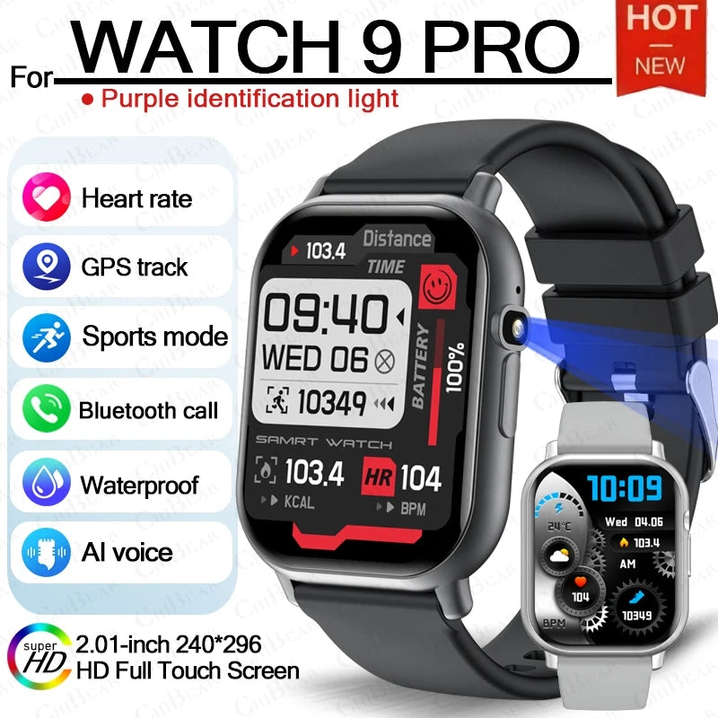 2024 New 2.01 inch Fashion Smart Watch Men Women Sports Fitness Bluetooth Talk Full Touch Screen SmartWatch For Xiaomi Huawei