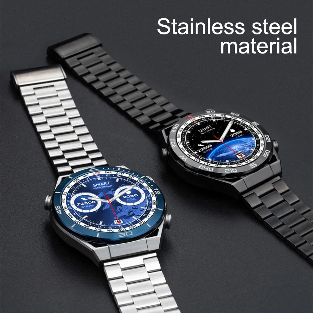 2024 New Smart Watch Men GPS Tracker AMOLED 454*454 HD Screen Heart Rate Smart Watch Bluetooth Call HD Full Touch SmartWatch