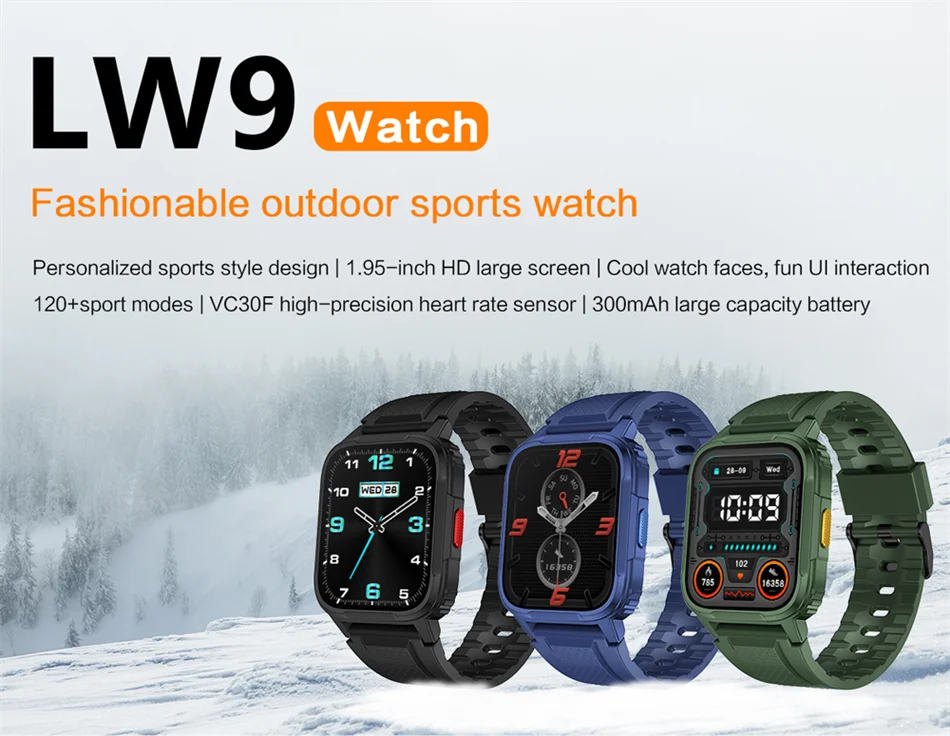 For HUAWEI Xiaomi 1.95INCH GPS Smartwatch Men Women Outdoor Waterproof Watch HD Screen 120+ Sport Mode Smart Watch Man 2024 NEW