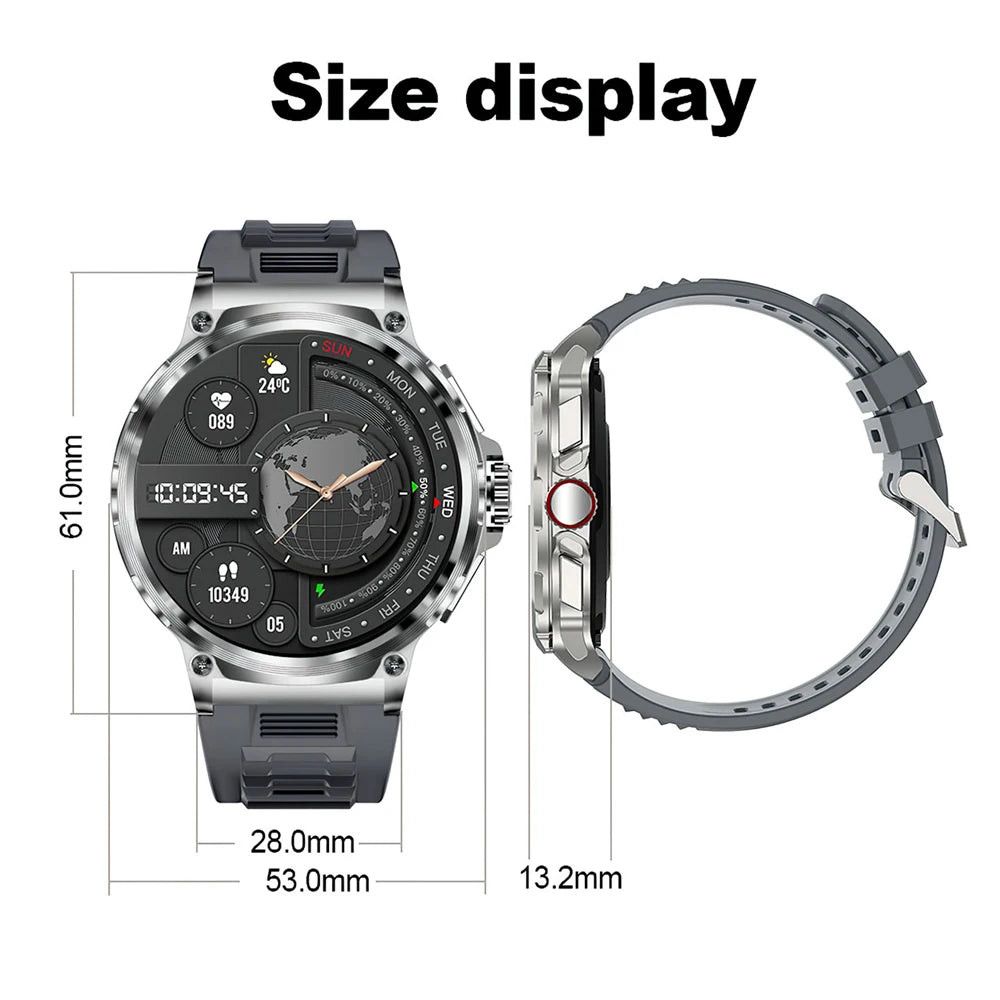 2024 New 1.85 inch Smart Watch Men 710 mAh Large Battery 400+ Dials Fitness Tracker GPS Sports Track Bluetooth Call Smartwatches