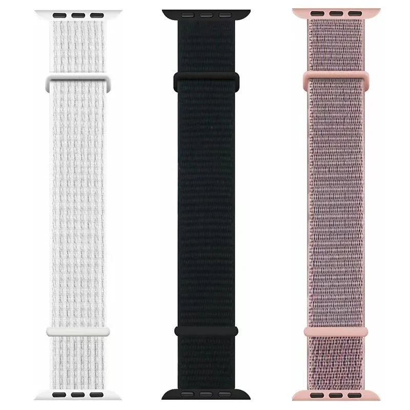 Strap for Apple Watch Ultra 2 1 49mm Breathable Nylon Replacement Wristband for Serise 9 8 7 6 5 4 3 SE 44mm 45mm 41mm 44mm 40mm