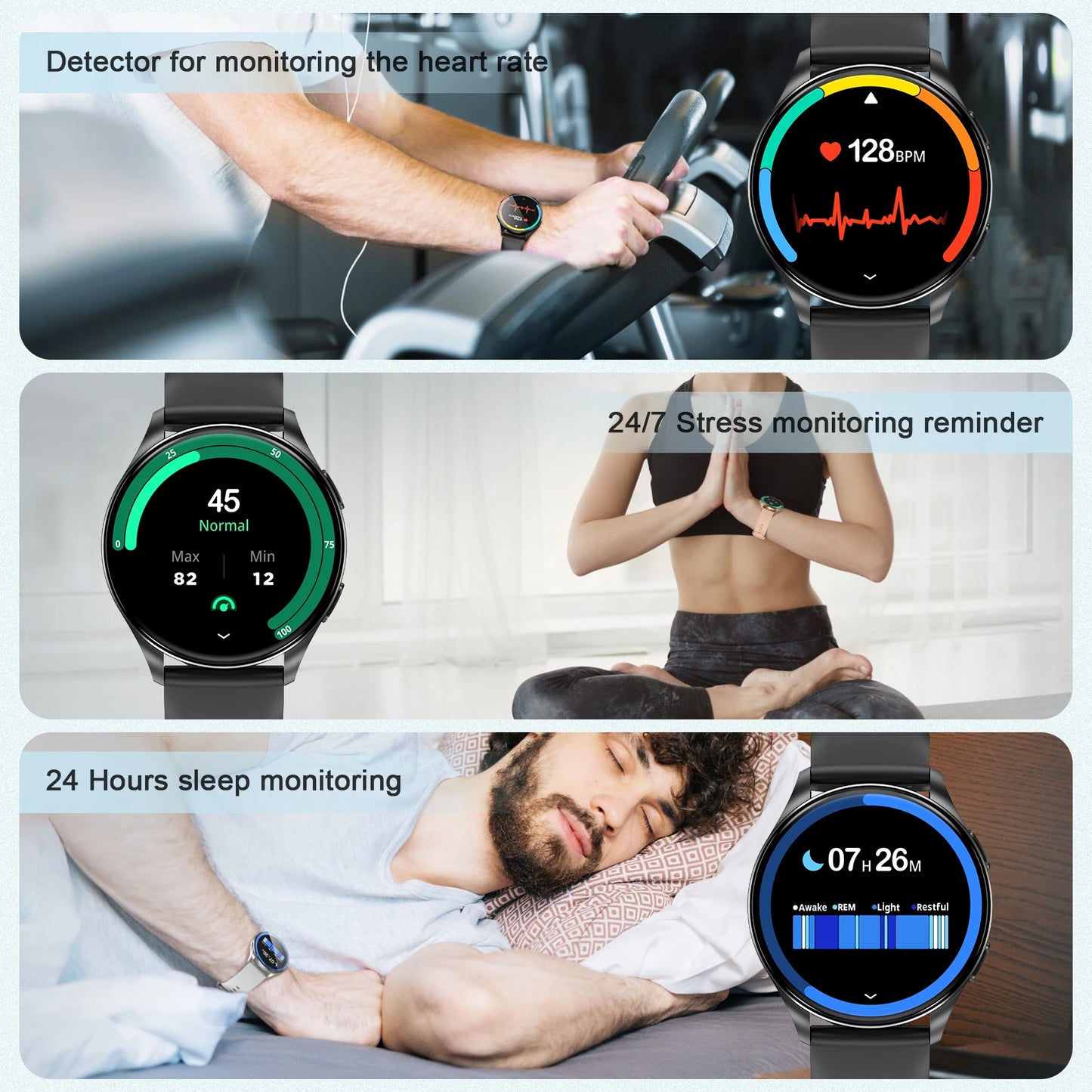 Blackview 2024 New X20 Smart Watch 1.43” HD AMOLED Display Bluetooth Calls Smartwatch for Men Women Health and Fitness Tracking