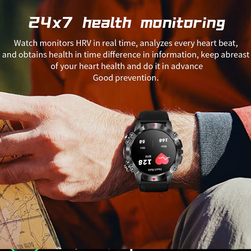 2024 New1.39" Bluetooth Call Smart Watch Men Outdoor Sport Fitness Heart Rate Health Monitoring Smartwatch for Android IOS Phone