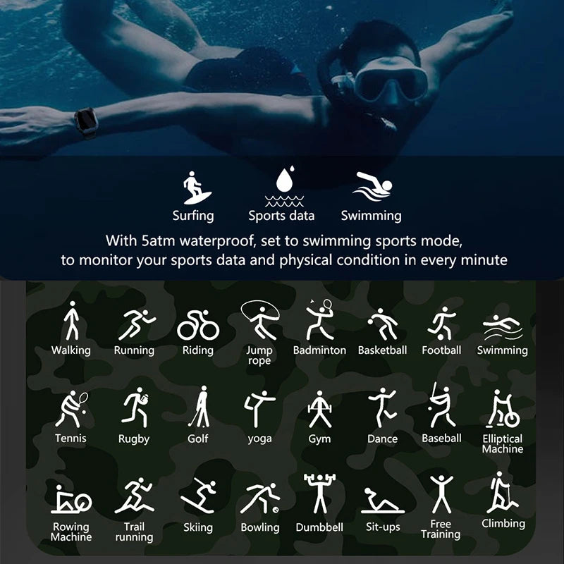 2024 New 3-proof Smart Watch Man Professional Waterproof Sport Fitness Tracker Outdoor Smartwatch For Swimming Watches For Men