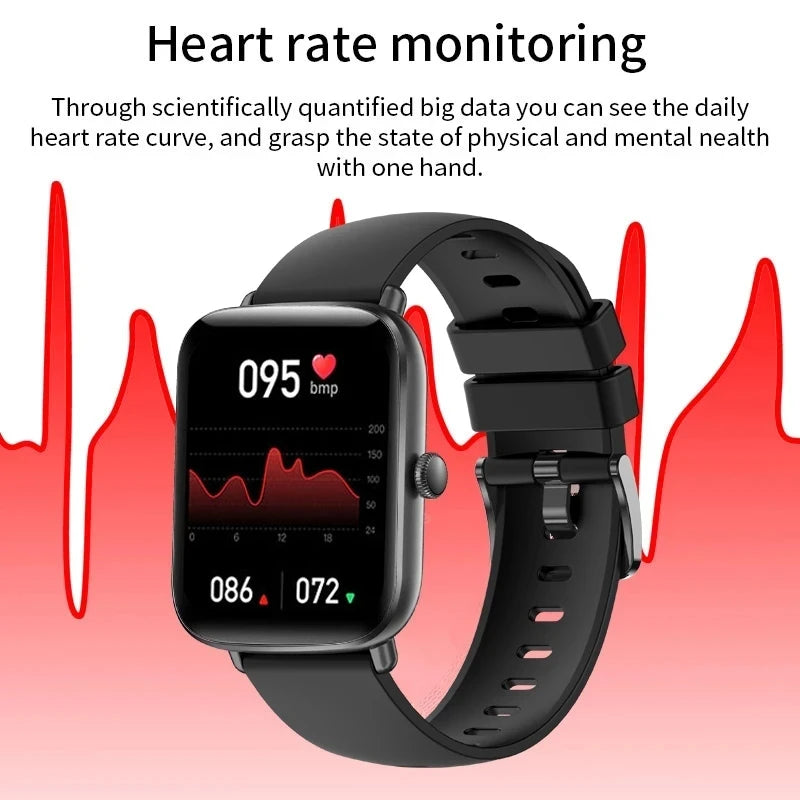 2024 Bluetooth Heart Rate Monitor Smart Watch Men Full Touch Dial Call Fitness Tracker IP67 Waterproof Smartwatch  for IOS Andro