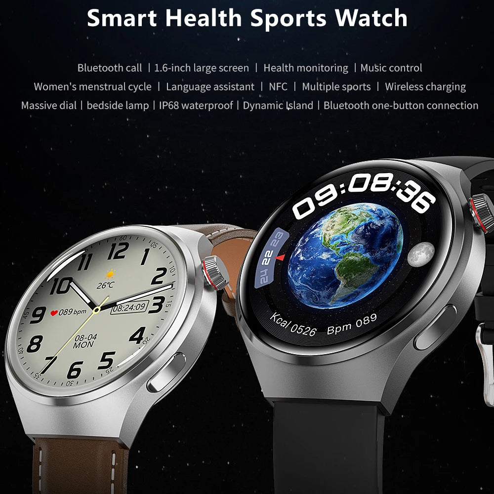 2024 New 360*360 AMOLED HD Screen Smartwatch Men GPS Motion Tracking IP68 Waterproof Health Monitoring Bluetooth Call SmartWatch