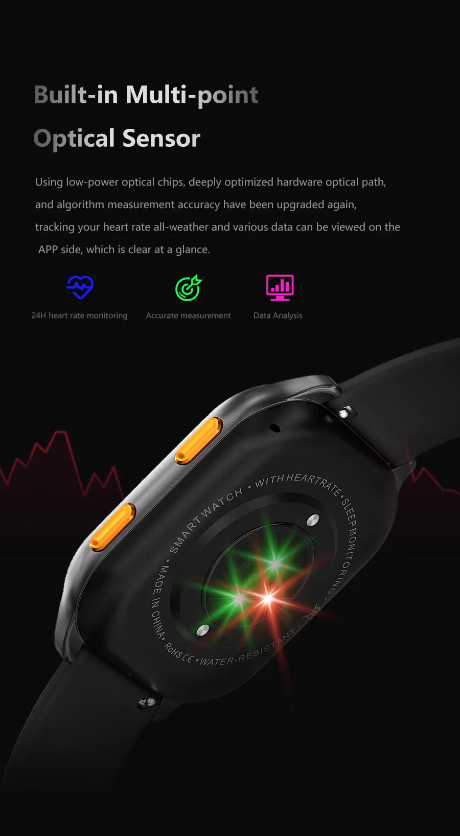 Multifunction Smart Watch AMOLED for Men Women Kids Message Remind Music Control Sport Step Calories Smartwatch Alarm Clock 2024