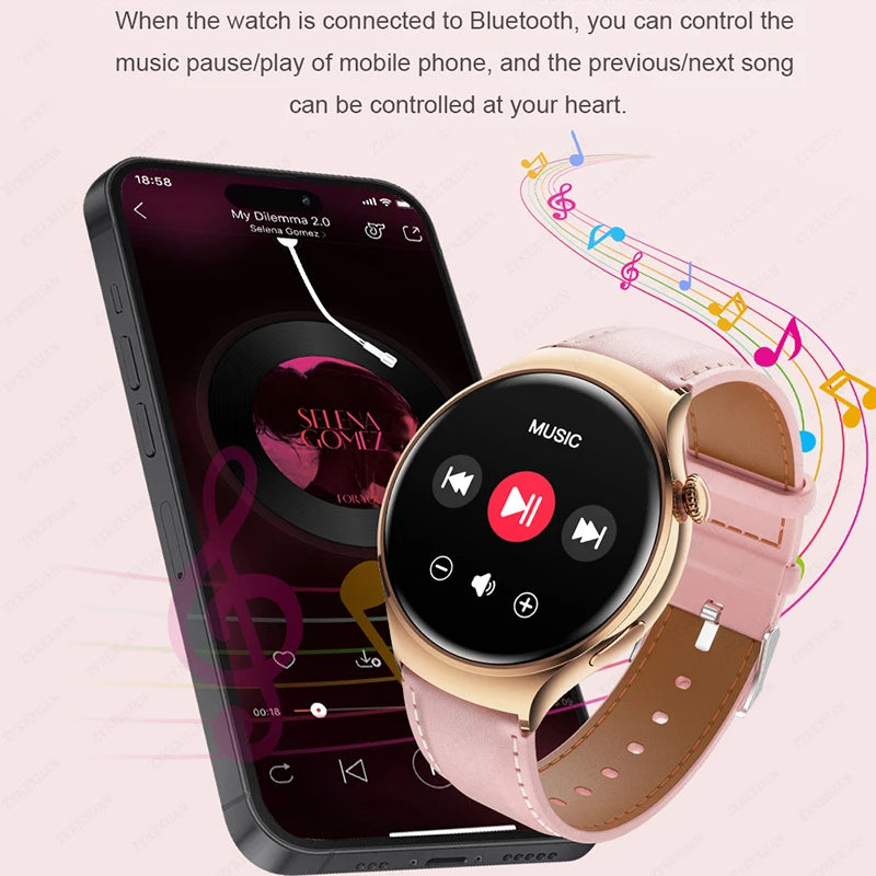 For HUAWEI 2024 New Watch GT4Mini Smart Watch Women AMOLED NFC GPS Heart Rate Clock BT Call IP68 Waterproof Lady Smartwatch+Box