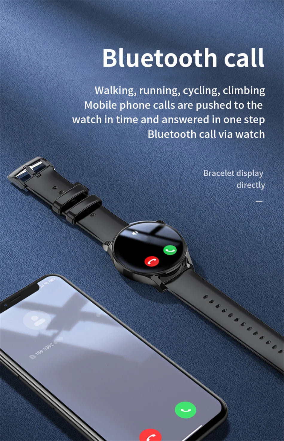 2024 New Bluetooth Call Smart Watch Men Full Touch Sport Fitness Watches Men Waterproof Heart Rate Smartwatch Man Android IOS