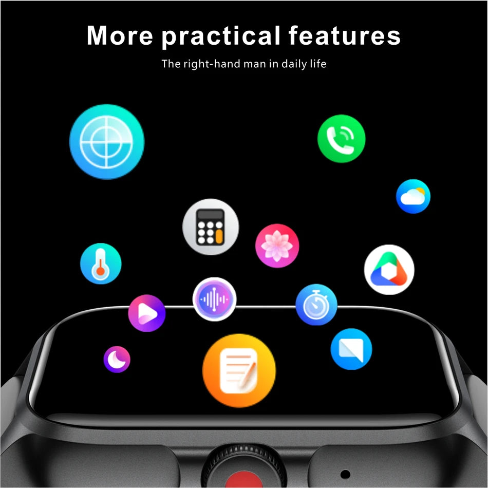 LIGE 2024 New Smart Watch Men Women Bluetooth Call 100+ Sport Fitness Tracker Sleep Monitor Message Reminder Couple Smartwatch