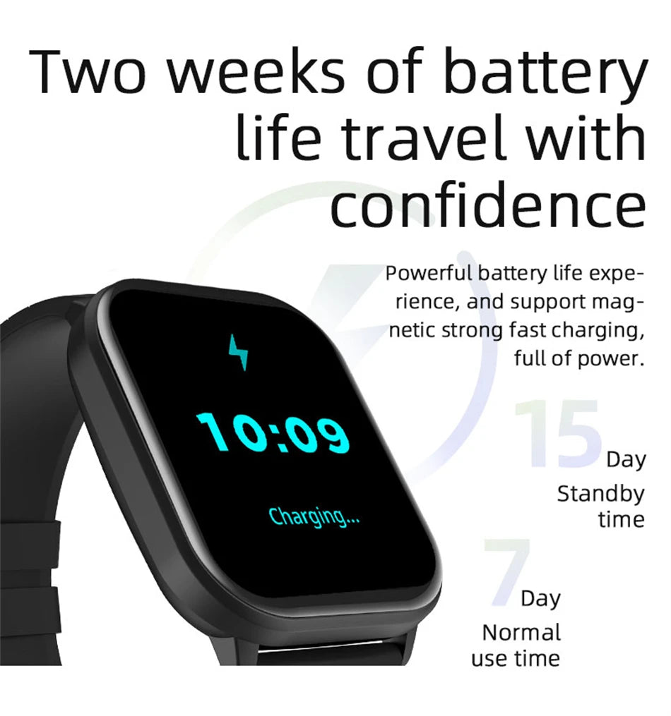 2024 New For Huawei Xiaomi 100+ Sports Mode Smart Watch Men Women Heart Rate Blood Pressure HD Bluetooth Call Smart Watch Men's