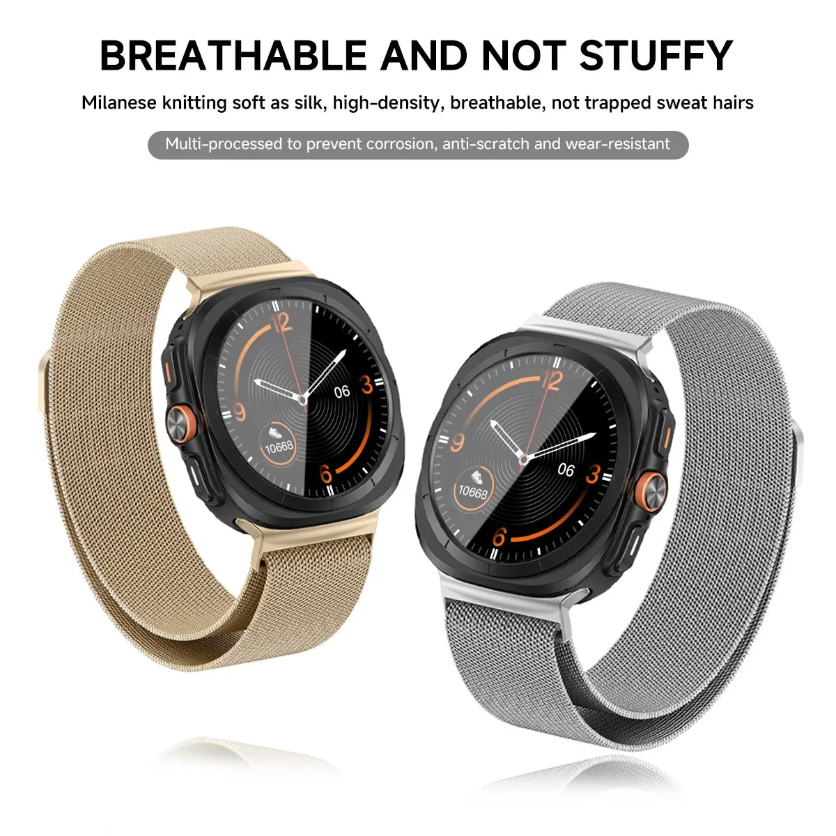 Milanese Loop Strap for Samsung Galaxy Watch 7 Ultra 47mm Magnetic Stainless Steel Bracelet for Galaxy Watch 7 Ultra Metal Band