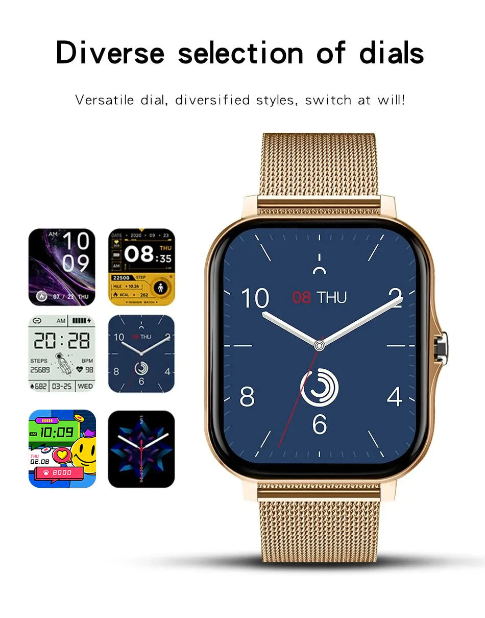 2024 NEW 1.83" SmartWatch Android Phone Color Screen Full Touch Custom Dial Smart Watch Women Bluetooth Call Smart Watch Men