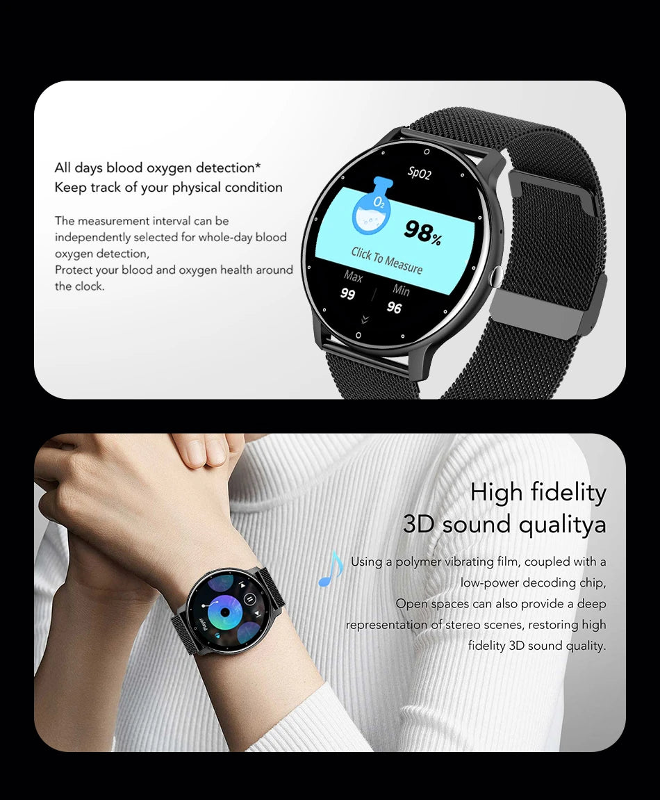 LIGE 2024 New Men Smart Watch Real-time Activity Tracker Heart Rate Monitor Sports Women Smart Watch Men Clock For Android IOS