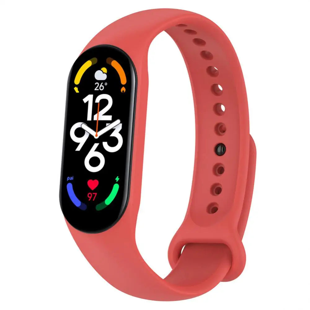 Silicone Strap Replacement Bracelet for Xiaomi Mi Band 7 Wrist Strap Sport Smart Watchband Bracelet Wriststrap Smart Watch Band