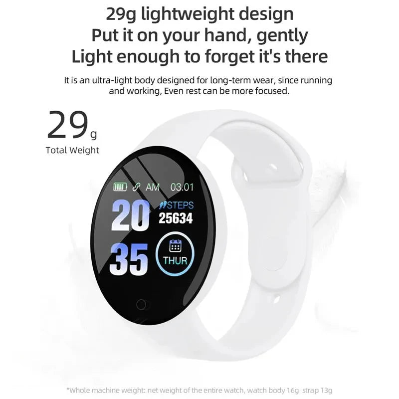 2024 New D18 Multifunctional Smart Watch Men & Women Bluetooth Connected Phone Music Fitness Sports Bracelet Sleep Monitor watch