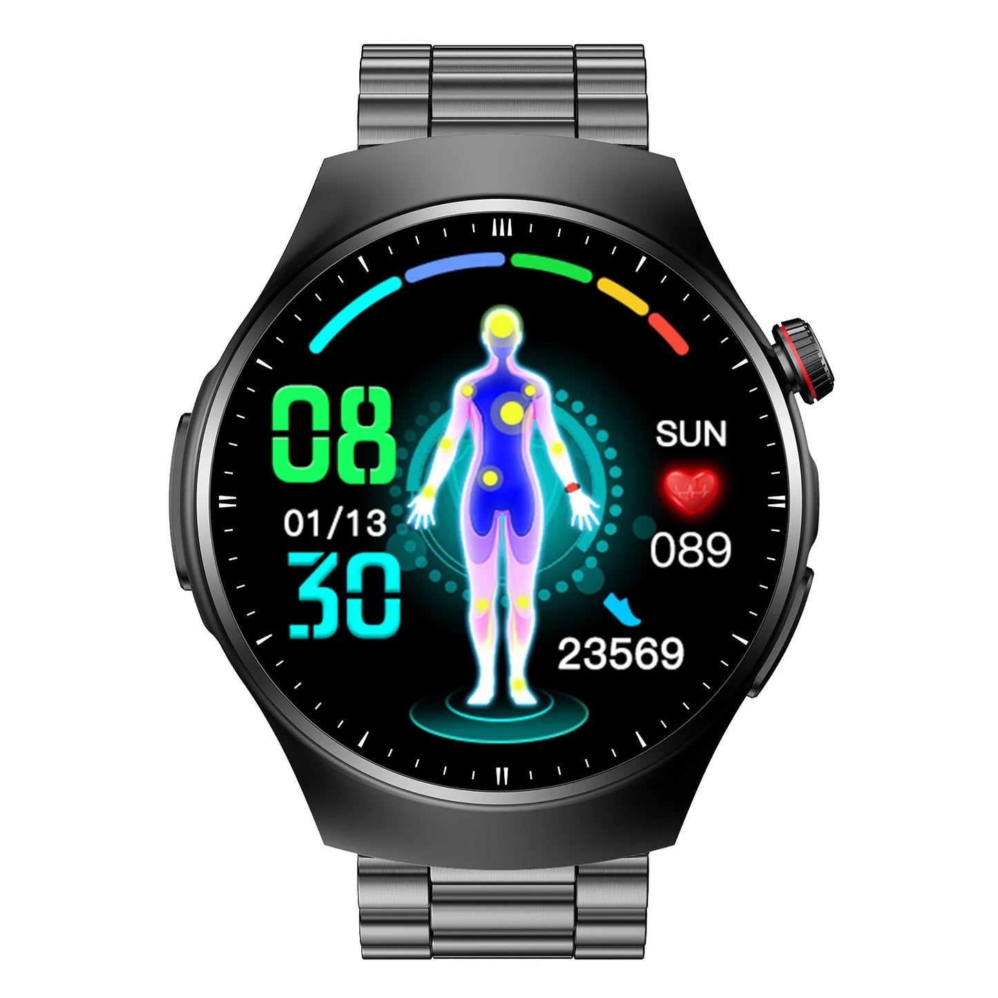 Smart Watch 2024 Bluetooth Call Health Data Monitor Activity Tracker Compatible With Android Apple Smartwatch For Men And Women