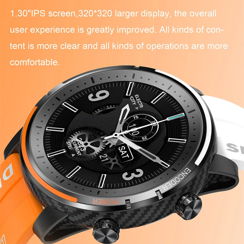 Outdoor Sports Smartwatch Men ECG+PPG Heart Rate Waterproof Watch Men Voice Assistant Bluetooth Call Smart Watch Women 2024 New