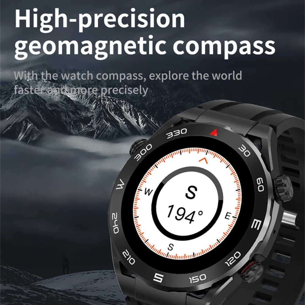 2024 New Blue Tooth Call Men Smart Watch Compass Recording Local Music Playing Bracelet Sports Fitness NFC Waterproof Smartwatch