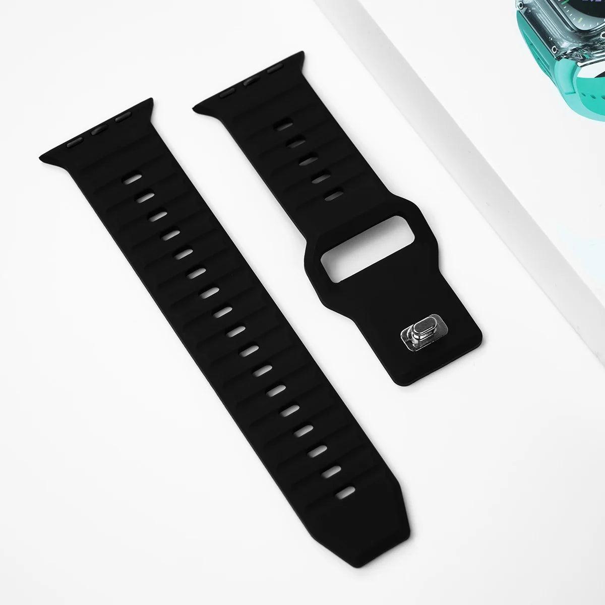 Sport Silicone Strap for Apple watch Ultra 2 band 49mm smartwatch correa bracelet iwatch Series 9 8 7 6 SE bands 45mm 44mm 42mm