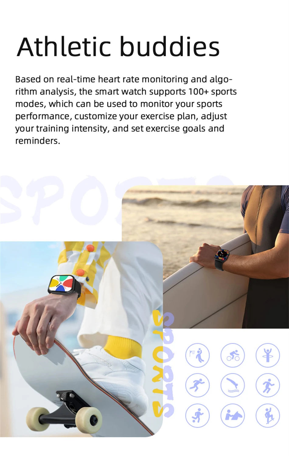 For Xiaomi Huawei Samsung 2024 New Smart Watch Men Women Heart Rate Blood Pressure Fitness Tracker Bluetooth Call Smartwatch Man