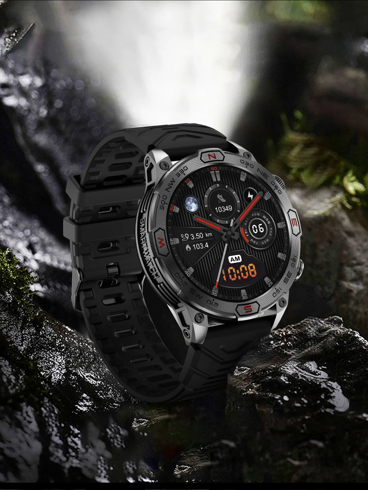 2024 New For Huawei Xiaomi Outdoor Military GPS Trajectory SmartWatch Men HD Screen Heart Rate IP68 Waterproof Sports Smartwatch