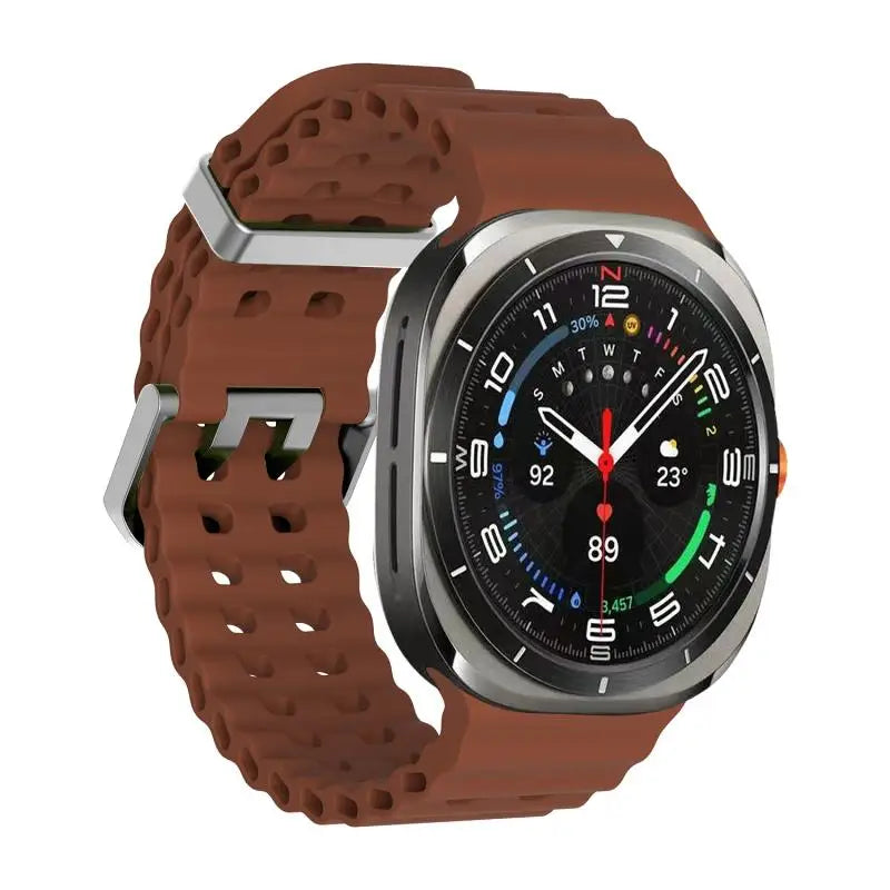 1:1 Marine Band For Samsung Galaxy Watch Ultra 47mm NO Gaps Sports Silicone Strap For Samsung Watch 7 Ultra 47mm Bracelet Correa