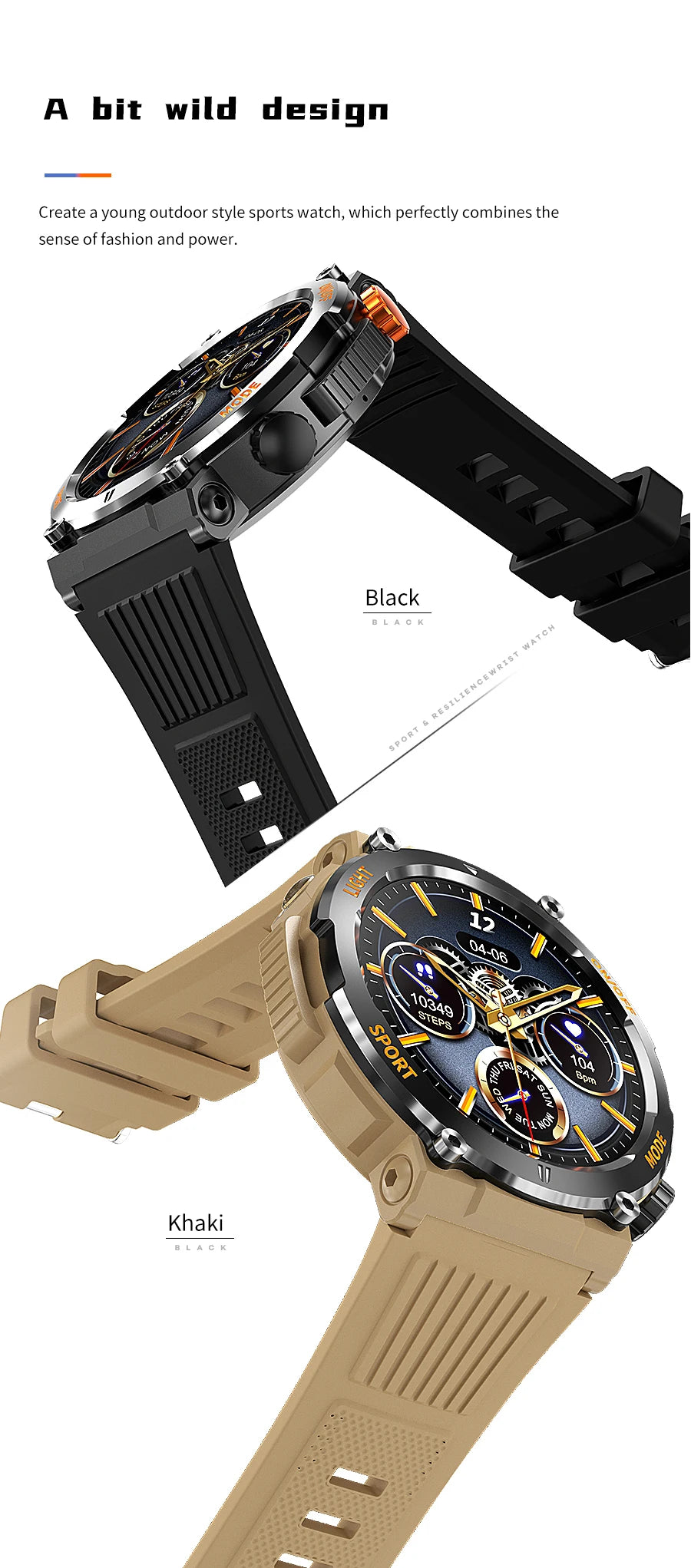 2024 Rugged Military Smart Watch For Men Sport Ftiness Watches Ip68 Waterproof 1.46'' LED lights  AI Voice BT Call Smartwatch 시계