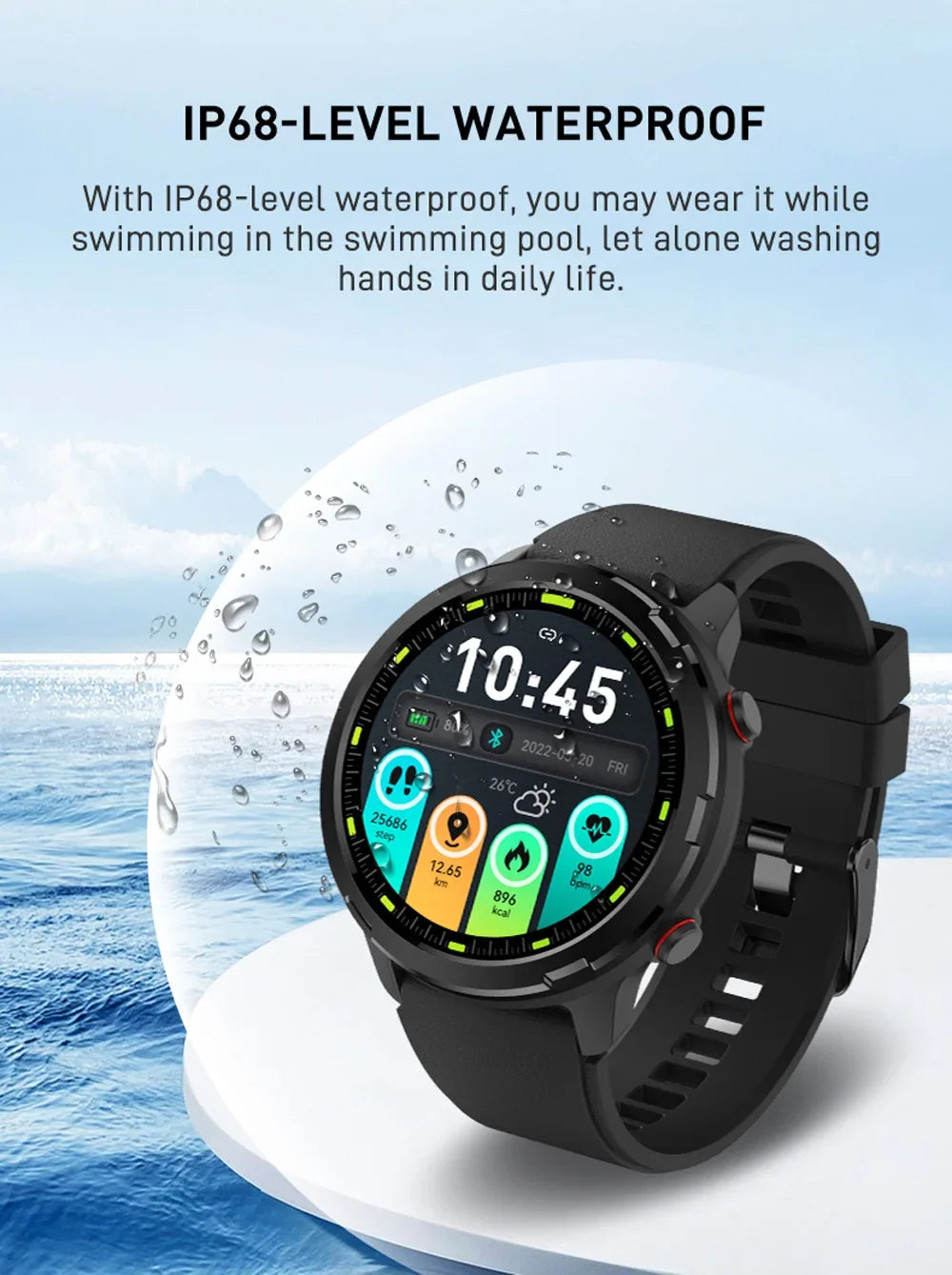 Built-in GPS Smartwatch 2024 Heart Rate Health Monitor Exercise Fitness reloj Outdoor Sports Compass Smart Watch for Men Women