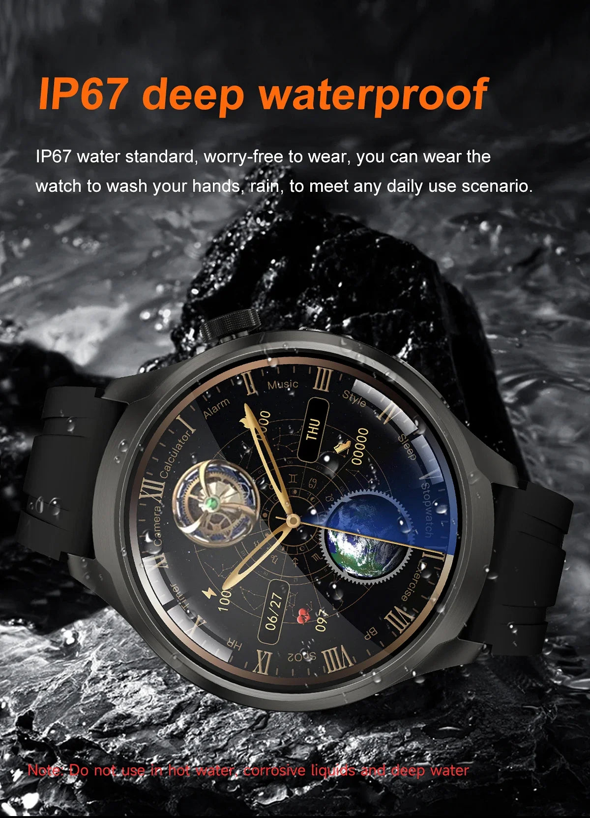 2024 New For HUAWEI Outdoor Sports Smart Watch Men AMOLED Screen NFC GPS Compass Heart rate Waterproof Bluetooth Call SmartWatch