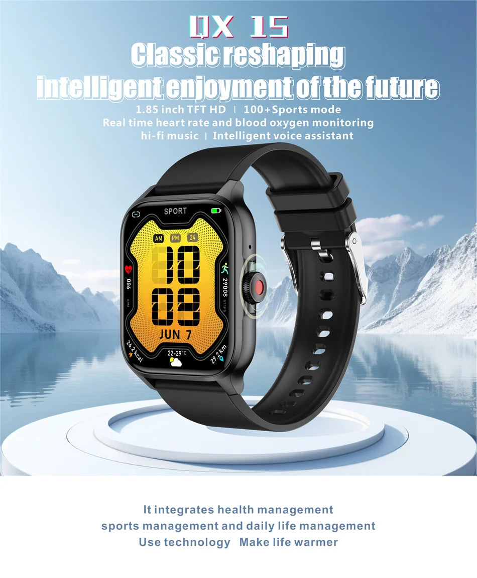 2024 New Fashion Smart Watch Women Heart Rate Monitor Sports Fitness Watch Waterproof Voice Call Smart Watch Men For Android IOS