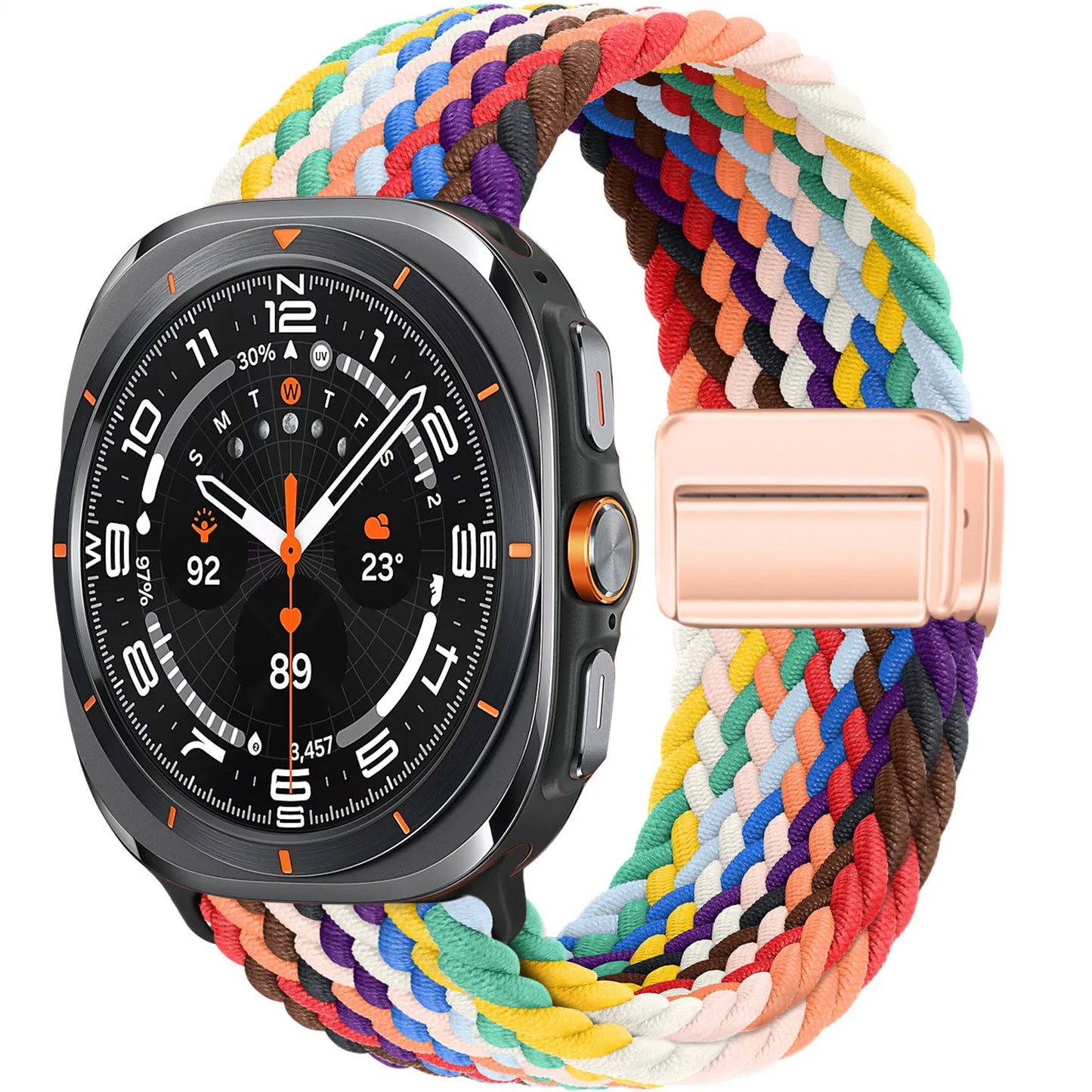 Braided Solo Loop For Samsung Galaxy Watch Ultra Strap 47mm Accessories Magnetic Bracelet Galaxy Watch 7 Ultra Band 47mm band